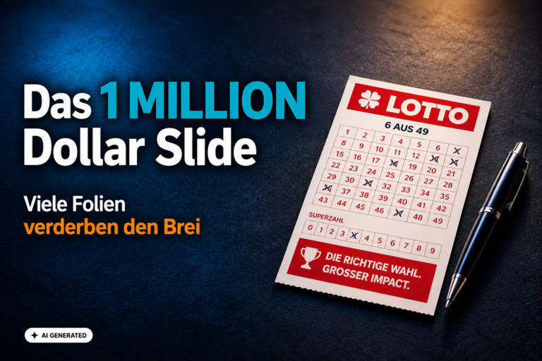Viele Folien verderben den Brei – starke Management-Slides durch klare Verdichtung
