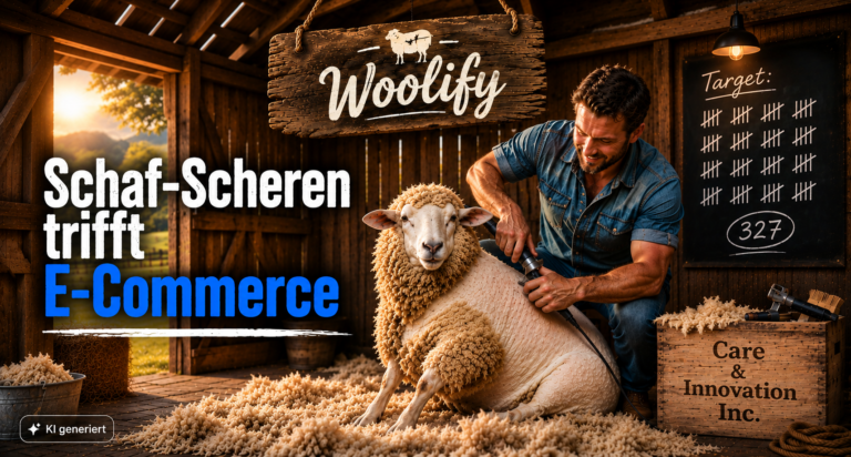 Schaf-Scheren als Analogie für Technologie, Prozesse und Innovation im E-Commerce